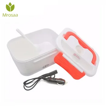 

Mrosaa Portable Electric Heating Lunch Box Food-Grade Food Container Food Warmer For Kids Adults 4 Buckles Dinnerware Sets