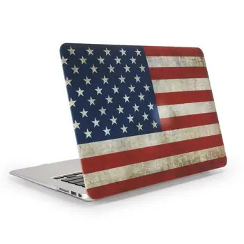 

UK/US Flag printing Hard Cover Case +Silicone Keyboard Cover For Apple Macbook Air 11 13 Pro Retina 12 13 15 Touch bar 13 15