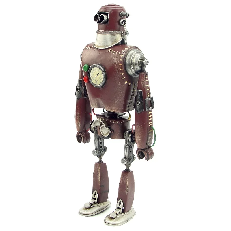 خمر الحديد المطاوع الأمريكية روبوت ديكورات الإبداعي المعادن الحرف غرفة المعيشة خزانة