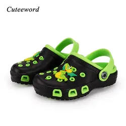 Летние Новые детские сандалии детская пляжная обувь модные дышащие мальчиков отверстие обувь Повседневное сандалии для девочек болотных