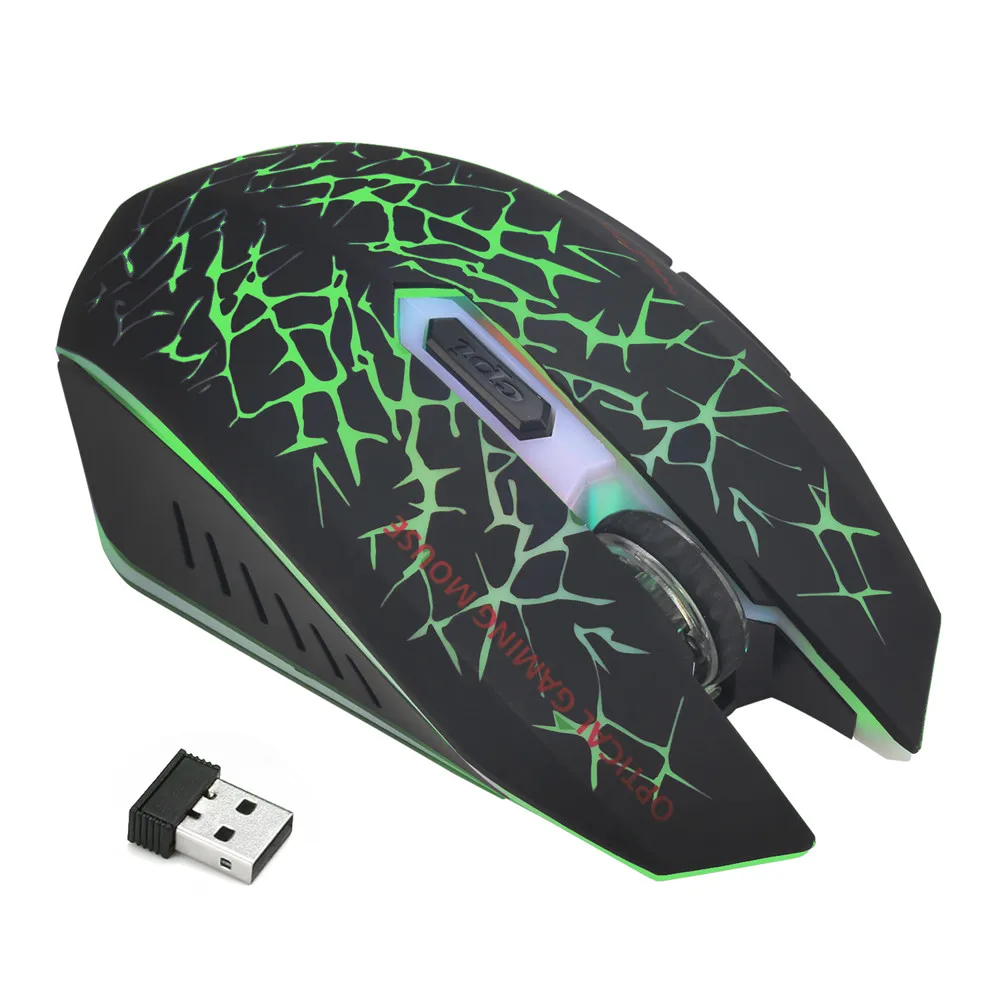 CARPRIE Mouse Gamer Rechargeable Wireless Silent LED Backlit USB Optical Ergonomic Gaming Mouse Gaming Mouse