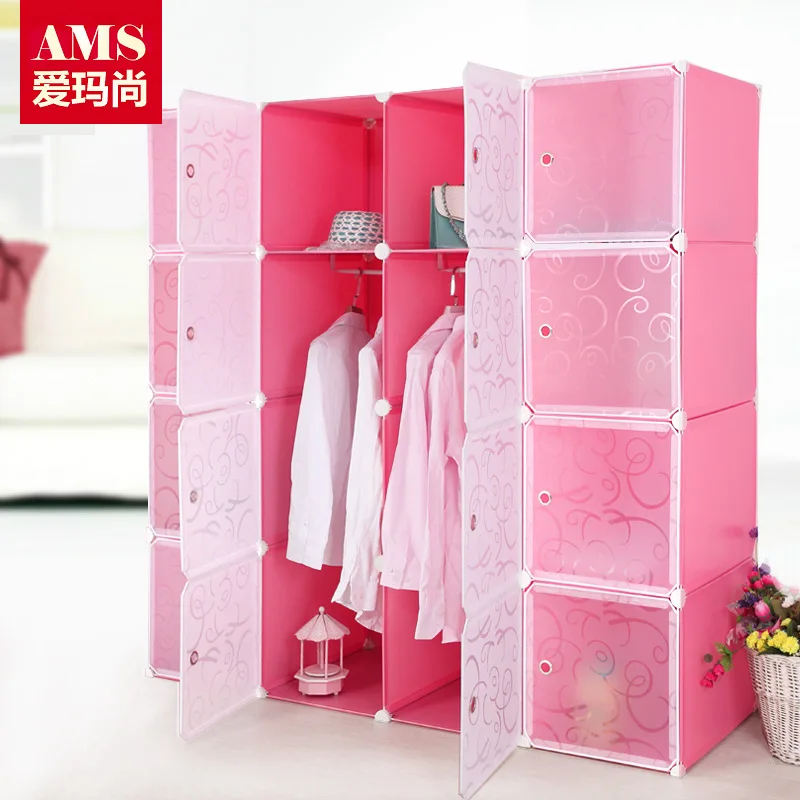 Emma Still Magic Piece Diy Korean Adult Large Simple Wardrobe Closet Minimalist Steel Plastic Combination Ikea Combination Skin Care Products Combined Chlorineplastic Round Aliexpress