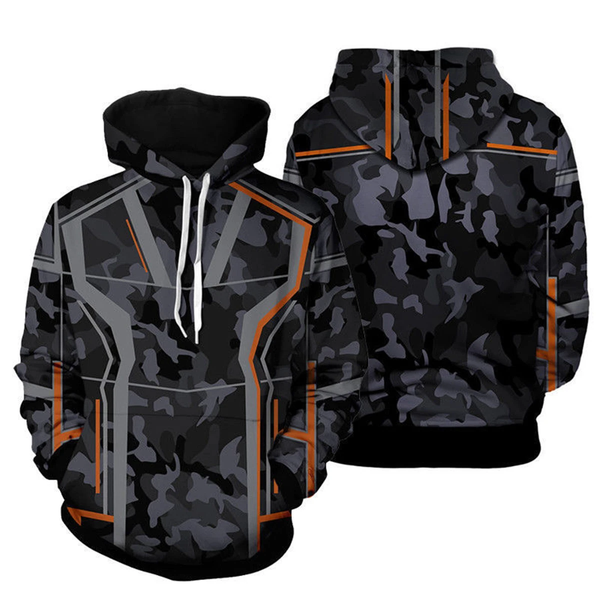 

Avengers Infinity War Costume Iron Man Tony Stark Camouflage Hoodie Pullovers