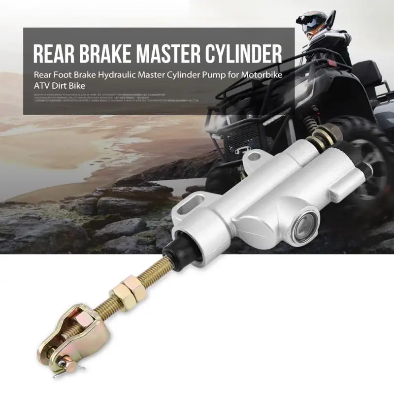 Rear Foot Brake Pump Folding Rear Foot Brake Pump Hydraulic Master Cylinder Pump for Motorbike ATV Dirt Bike White