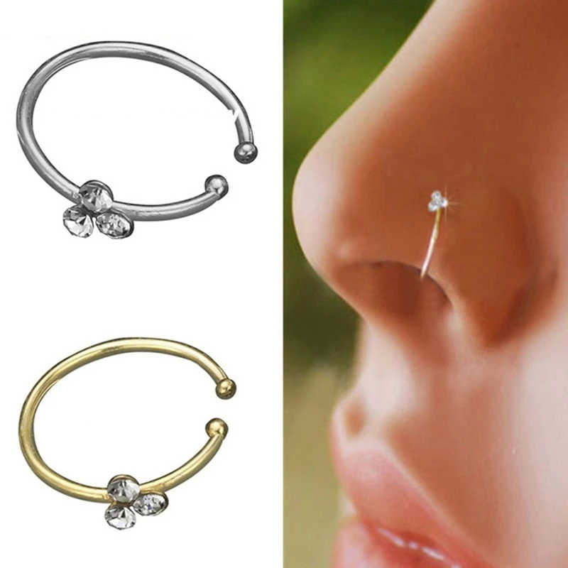 Body Jewellery Piercing Nez Anneau Ligne De Strass Jewellery Watches Vishawatch Com