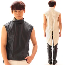 Под заказ плюс размер Мужская куртка, смокинг Жилеты Черный Белый Топ костюм мужской Dj представление одежда волшебное платье жилеты вырез пальто