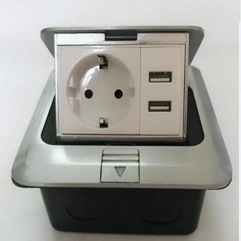 2019 Новый и горячий 1 * EU power + 2 Зарядка USB стандартный заземляющий напольный