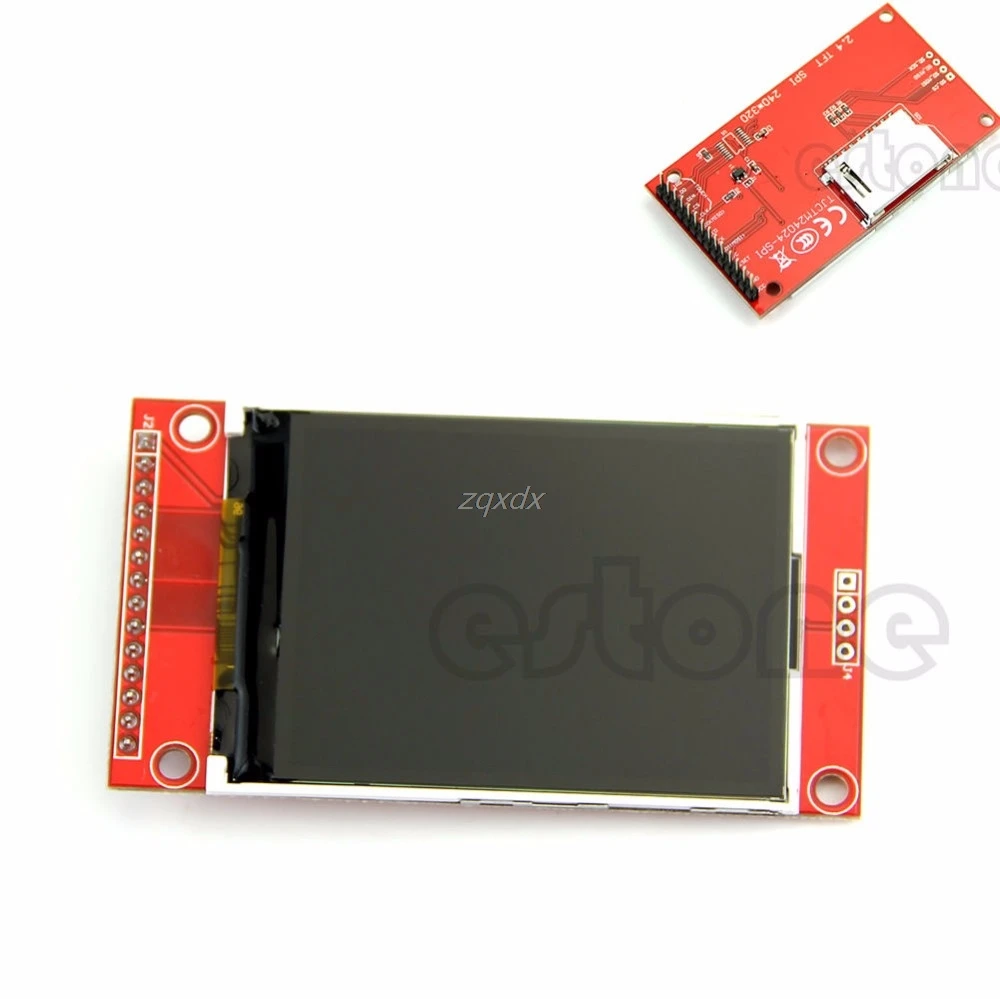 

2.4" 240x320 SPI TFT LCD Serial Port Module+PBC Adapter Micro SD ILI9341 5V/3.3V Drop ship
