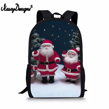 

NOISYDESIGNS Children School Bags for Girls Christmas Light Holiday Printing Kids Schoolbag Children Book Bag Mochila Esc