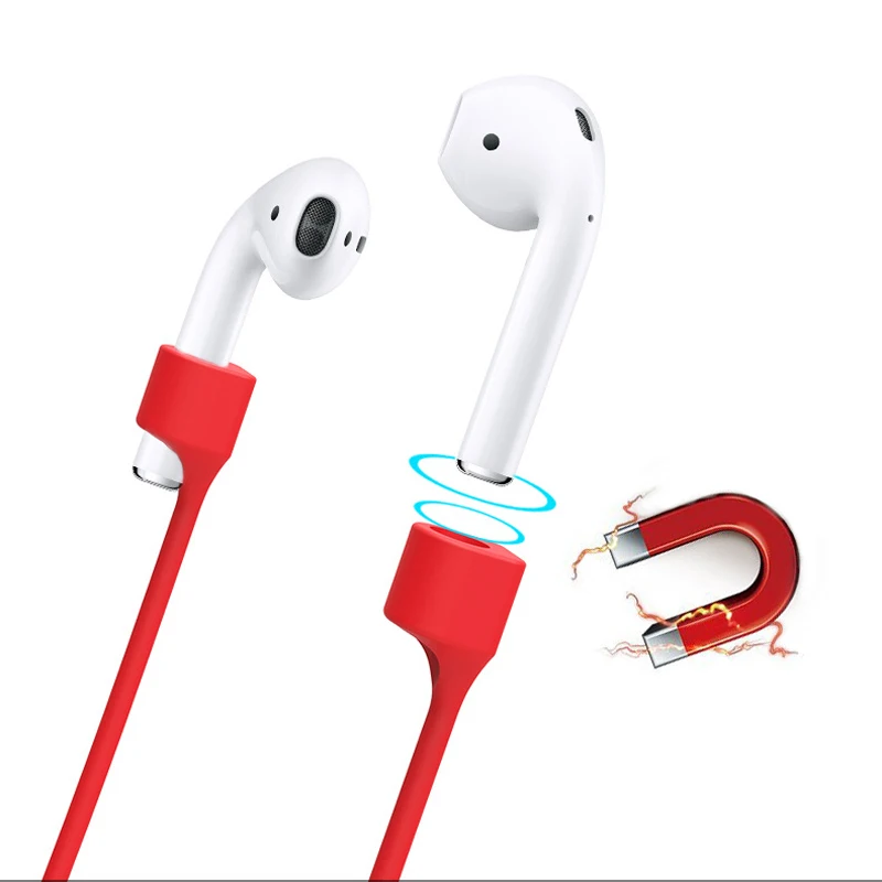 For AirPods Airpod Case 3 in 1 Silicone Cover Skin for Air Pod Funda Coque Wireless Chager Case for Apple Airpods 2 1 with Strap