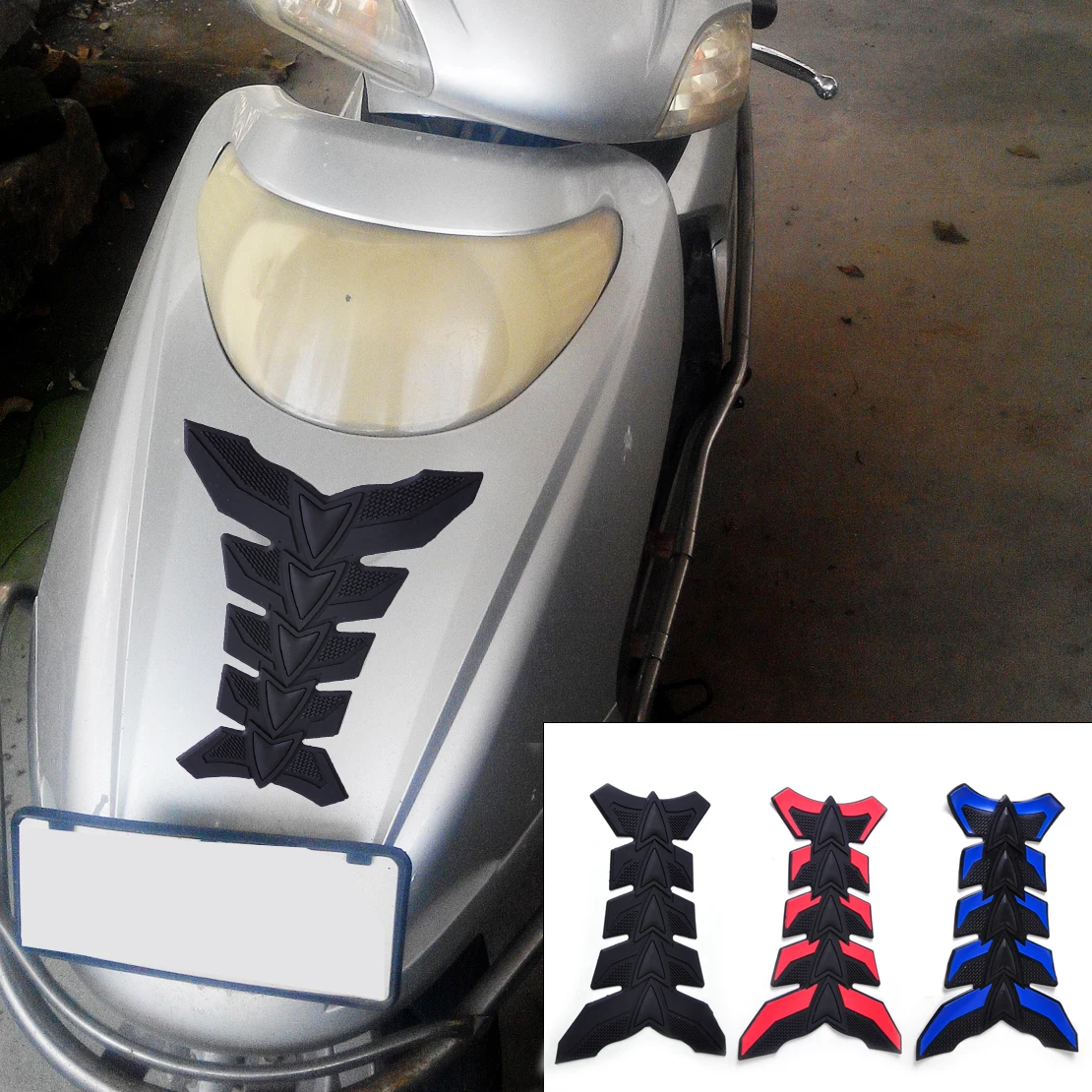 Motorcycle Rubber Tank Pad Tankpad Oil Gas Protector Sticker Decal