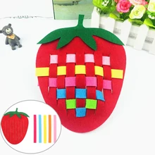 Creative Baby Kids Weave Knitting Toy DIY Plaid Fruit Strawberry Pineapple Crab Early Educatioanal Handwork Handcraft