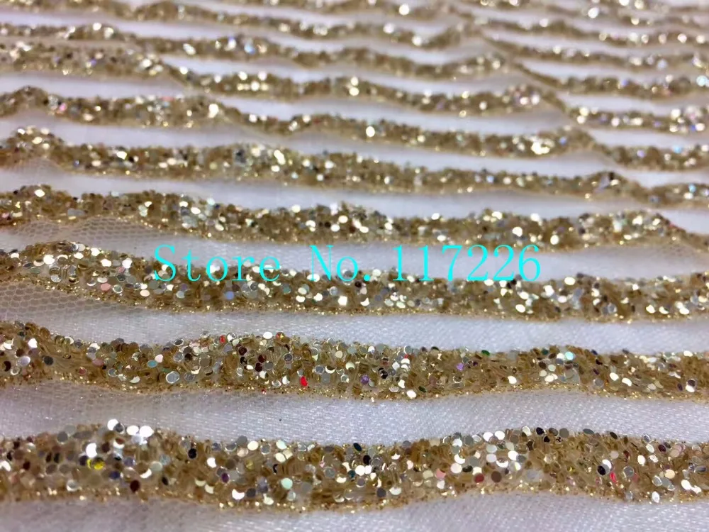 

African lace fabric withgold glued glitter high quality JRB-61017 tulle embroidered net Nigerian lace fabric