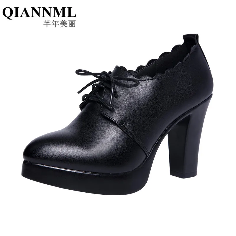 32 43 Deep Mouth Block Black Heel Office Shoes Women Pumps Black Heel Office Shoes Women Pumps