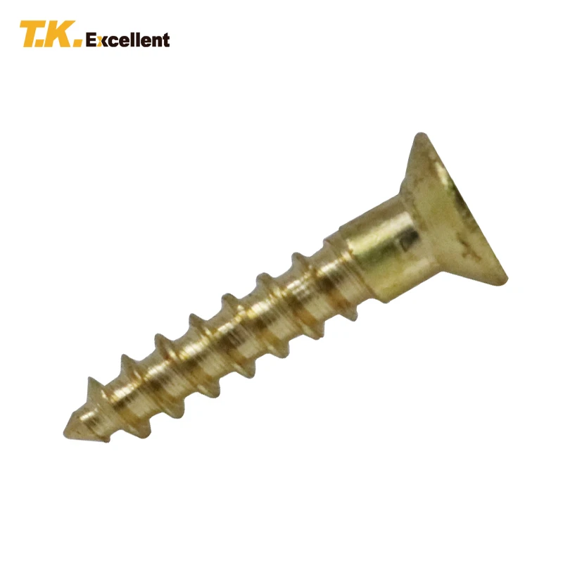 T.K.EXCELLENT 130 Pcs / Lot Brass Phillips Wood Screws for Woodworking