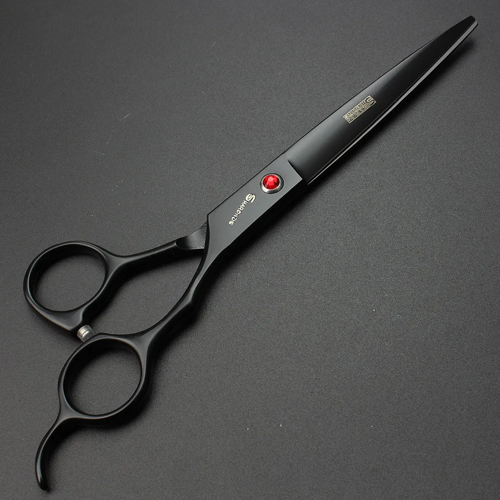 Профессиональные ножницы для стрижки волос 7 дюймов индивидуальные черные