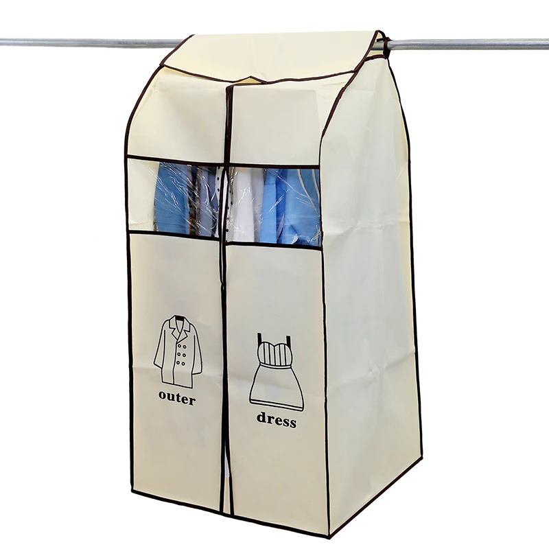 Трехмерный пылезащитный чехол для одежды костюм платье пальто ткань Прозрачный большой емкости хранения организации сумки