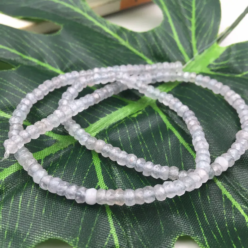 

Natural Stone Beads Light Blue Aquamarin Faceted Abacus Beaded loose Beads 2x4mm DIY Spacer Beads For Jewelry Making 14inch A148