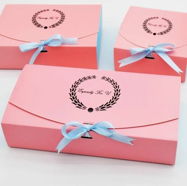 5 pieces/batch of paper powder box, chocolate gift box, pink cake box, gift carton, wedding party, candy box (pink)