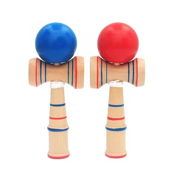 

High Quality Baby Wooden Toys Kendama Toy Balls Blue Red Juggling Ball Sports Toys Outdoor Exercise Kids & Adult Christmas Gift