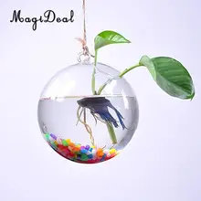 MagiDeal висячая стеклянная ваза завод ваза для цветов чаша для аквариума Террариум горшок Декор 15 см
