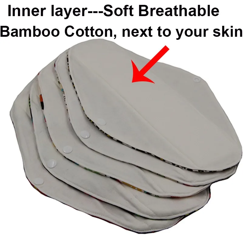10 шт. водонепроницаемые гигиенические салфетки из бамбука 12 дюймов|cloth pads|menstrual