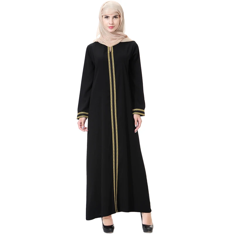 Ropa Arabe Mujer с круглым вырезом и длинными рукавами Дубай турецкие абайы распродажа