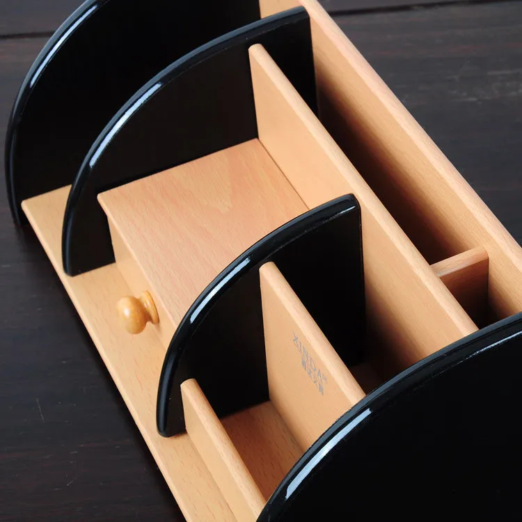 Высококачественная деревянная квадратная Фантастическая ручка держатели с выдвижным ящиком Многофункциональная офисная коробка для хранения школьное украшение