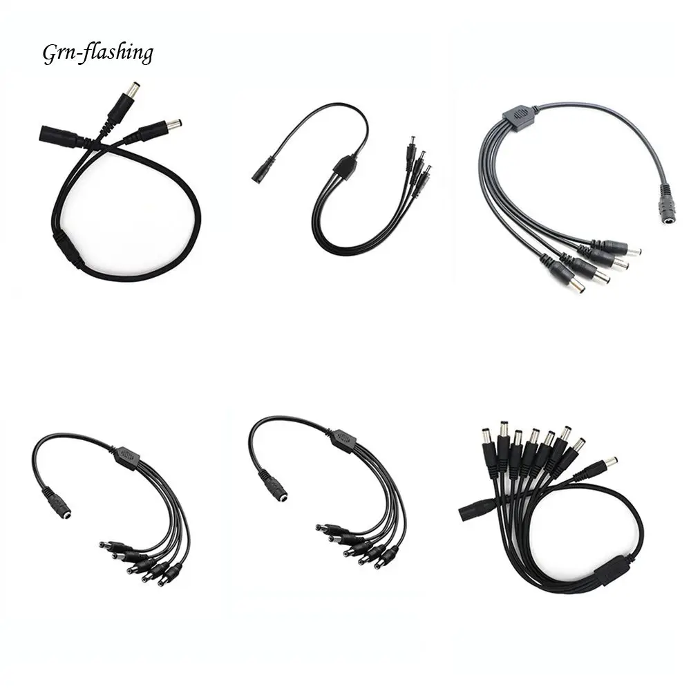 1pcs DC Power Jack 5.5x2.1mm 1 Female To 2/3/4/5/6/8 Male plug Power Cord adapter Connector Cable Splitter CCTV Camera LED Strip 1pcs 6 35mm plug 6 5mm 1 4male plug to 3 5mm 1 8female jack stereo headphone audio adapter trs 6 35 to 3 5 converter