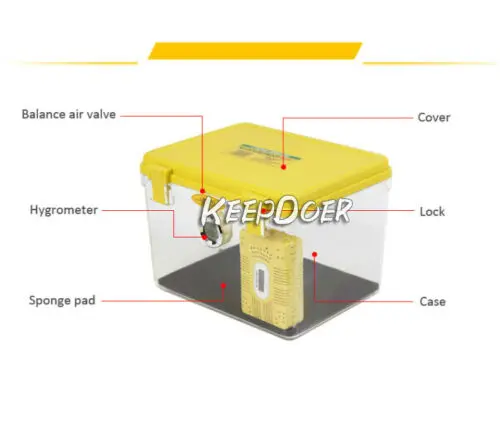 Roadfisher Waterproof Moistureproof Case Sponge Pad Hygroscopic card Dry Protect Box Dehumidifier For DSLR Camera Lens