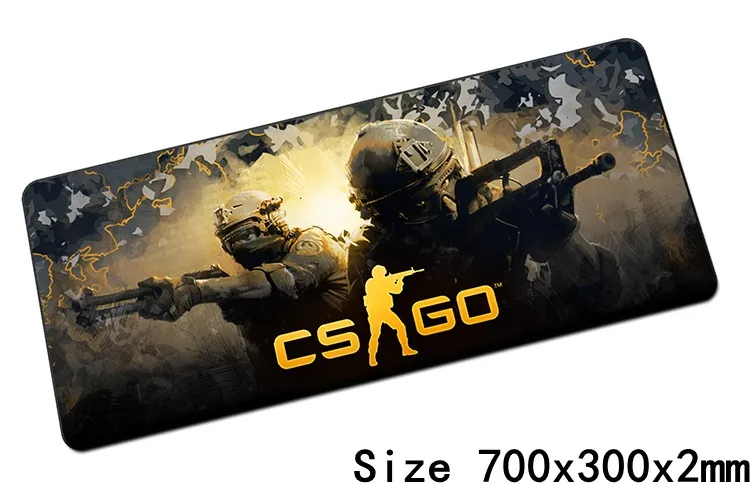 Cs go коврики для мыши 70x30 см Коврик для мыши notbook компьютерный коврик для мыши с блокировкой края игровой коврик для мыши геймер для ноутбука коврик для мыши - Цвет: Size 700x300x2mm