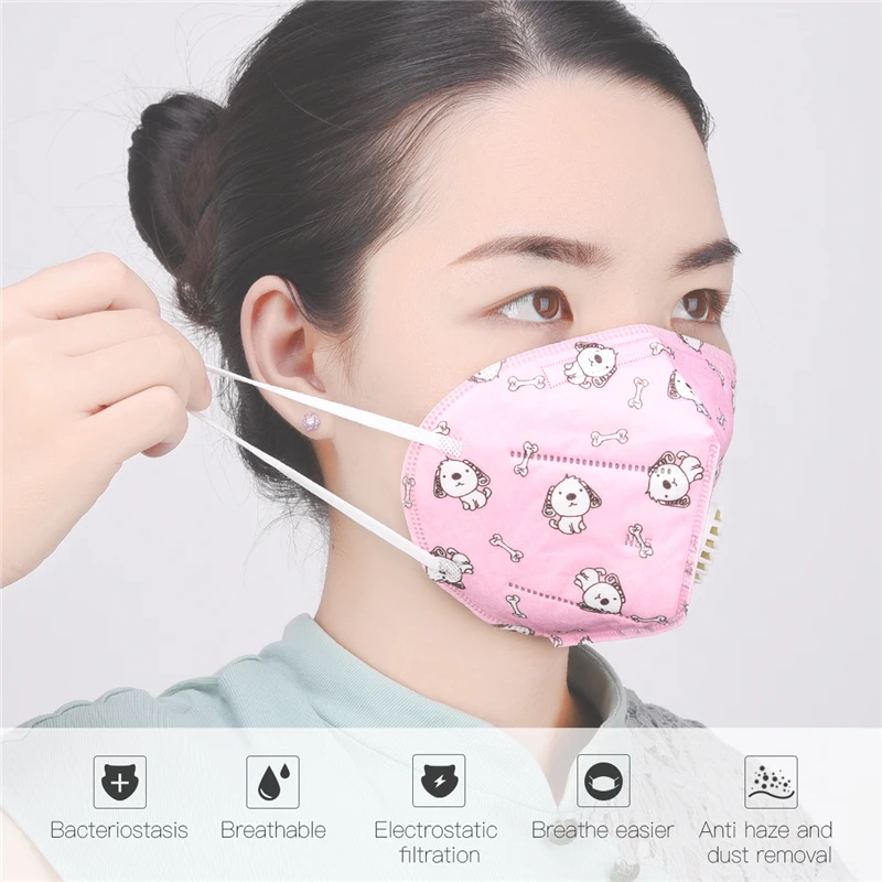 

Cute Non-woven Mouth Mask Girls Earloop Face Mask Anti Dust Respirator Fashion Mouth Muffle Mask Kawaii Face Nose Cover Lady 0