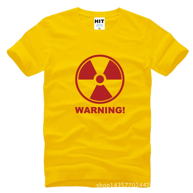 Новинка 2015! Мужская футболка из хлопка с принтом &quotатомная радиация&quot|camiseta