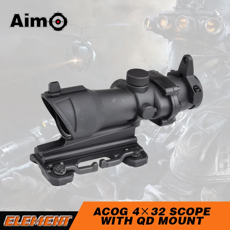 AIM-O ACOG 4*32 охотничий прицел с QD креплением оптические прицелы охотничий Снайперский прицел с 20 мм креплением охотничий прицел оптический прицел AO5314