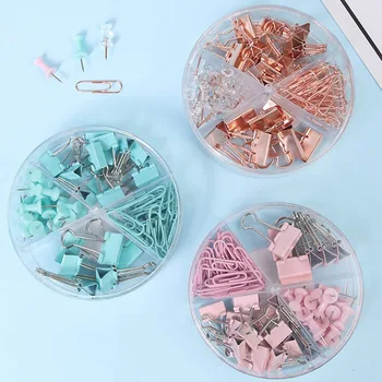 

Professional Office Supplies Suit Paper Clip Push Pin Ticket Holder Colorful School Stationary Wholesale