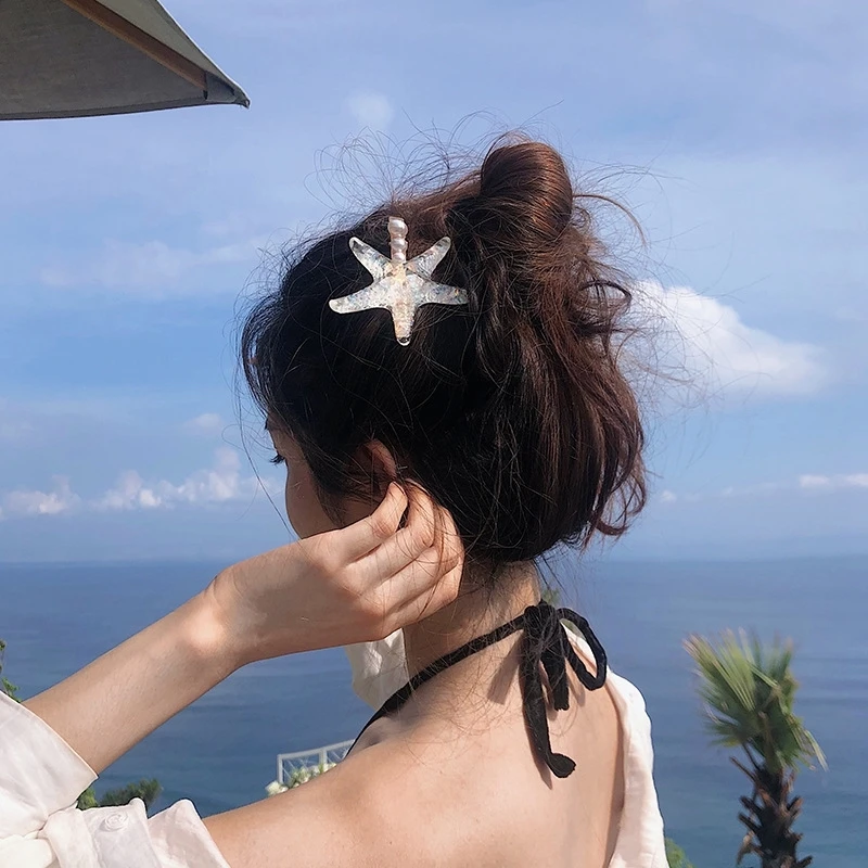 Новые Элегантные Заколки для волос для женщин, элегантные заколки для волос с изображением морской звезды, летние пляжные заколки для волос для вечеринки, свадьбы, аксессуары для волос