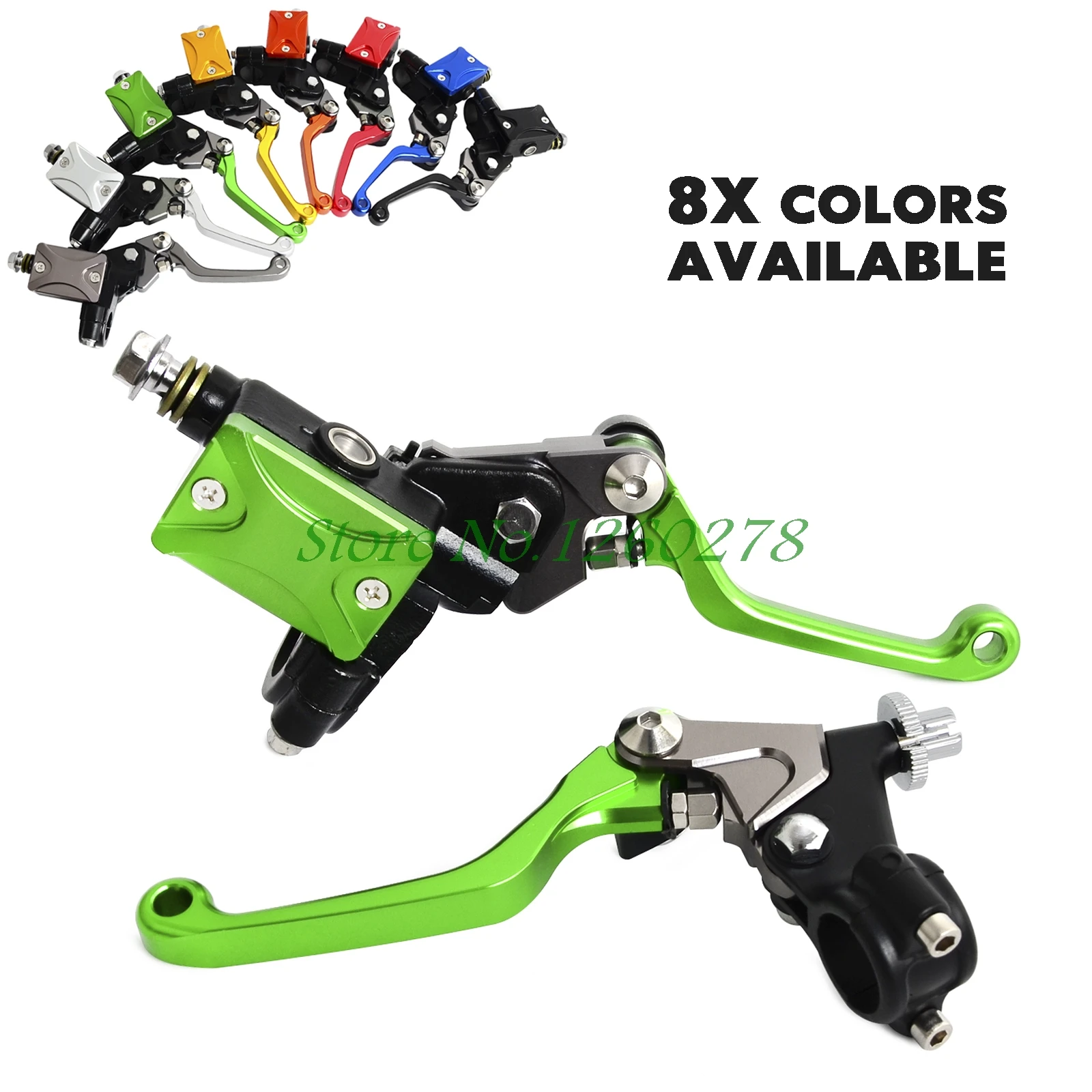 Motorcycle 7/8"Hydraulic Brake & Cable Clutch Lever Set Assembly For