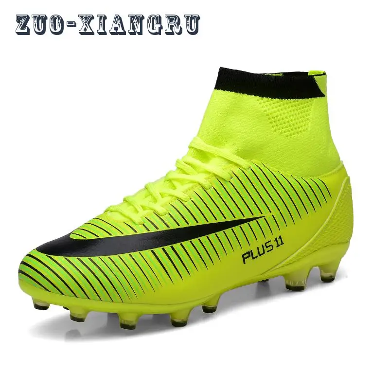 Hombres Zapatillas de Soccer Futsal Zapatos con Calcetines entrenador profesional TF botas de fútbol zapatillas Futbol Sala hombre