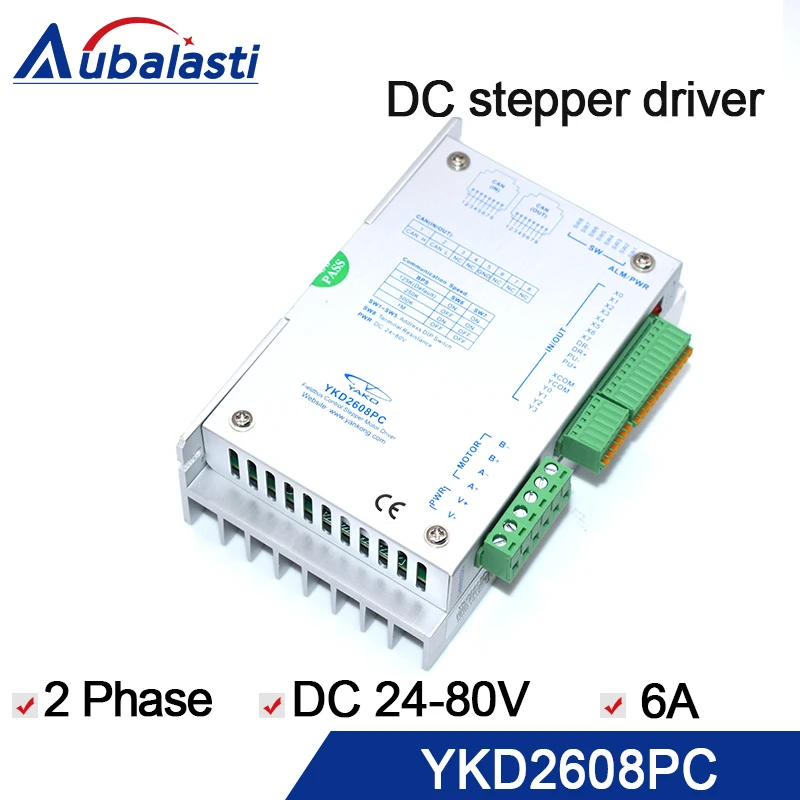 2 phase bus digital stepper motor driver YKD2608PC 6a DC24-80V motor driver stepper driver for cnc engraver and cutting machine 2 phase bus digital stepper motor driver YKD2608PC 6a DC24-80V motor driver stepper driver for cnc engraver and cutting machine