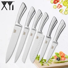 XYj кухонные ножи для приготовления пищи, нож для очистки овощей, Santoku, шеф-повара, ножи из нержавеющей стали для нарезки хлеба, фруктового мяса, кухонные инструменты, аксессуары