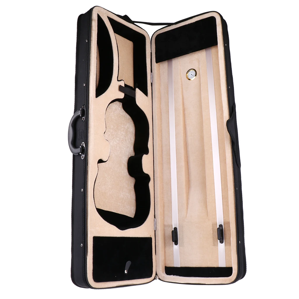 Portable Oxford Fabric 4/4 Size Black Violin Fiddle Storage Case Box Gig Bag Violin Fiddle Accessory for Violinist