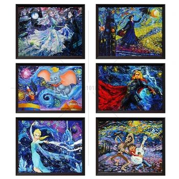 

5D DIY Diamond Painting Thor Snow princess Dumbo Painting Cross Stitch Rhinestone Decoration needlework wall picture