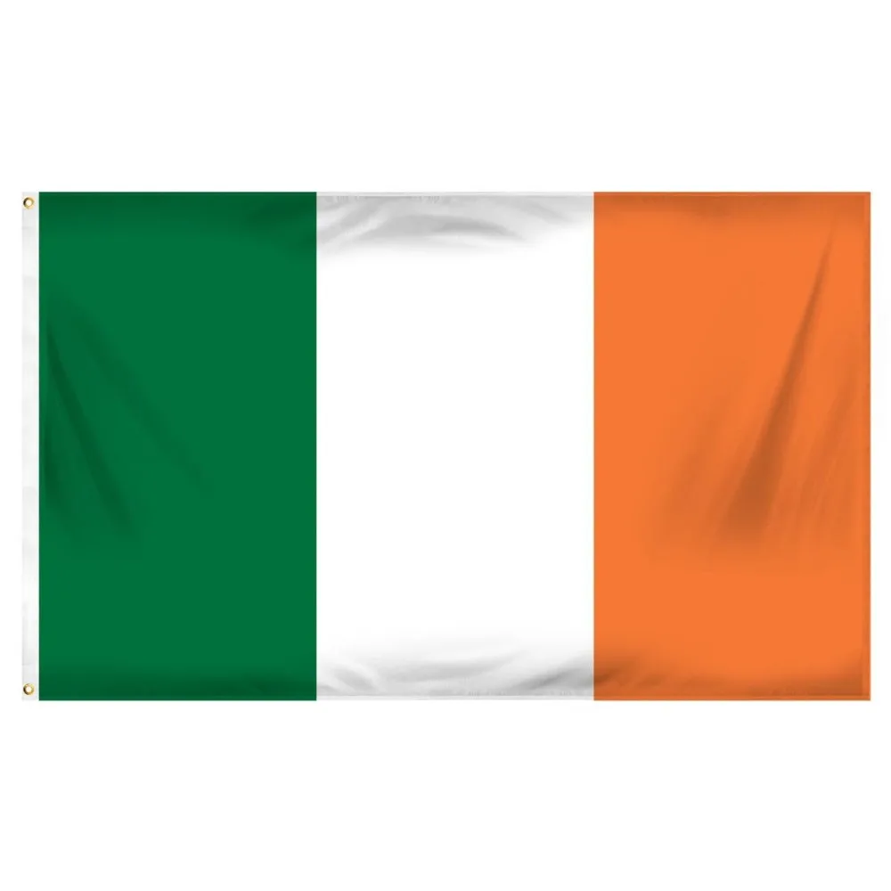 

Yehoy hanging 90*150cm green white orange IRE IR IRISH ireland Flag For Decoration