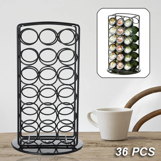 Best Price 36Coffee Pod Holder Tower Stand Rack Storage Display Shelf Cup Capsule Coffee Capsules Pod Hold Kitchen Holder 180X180X305mm