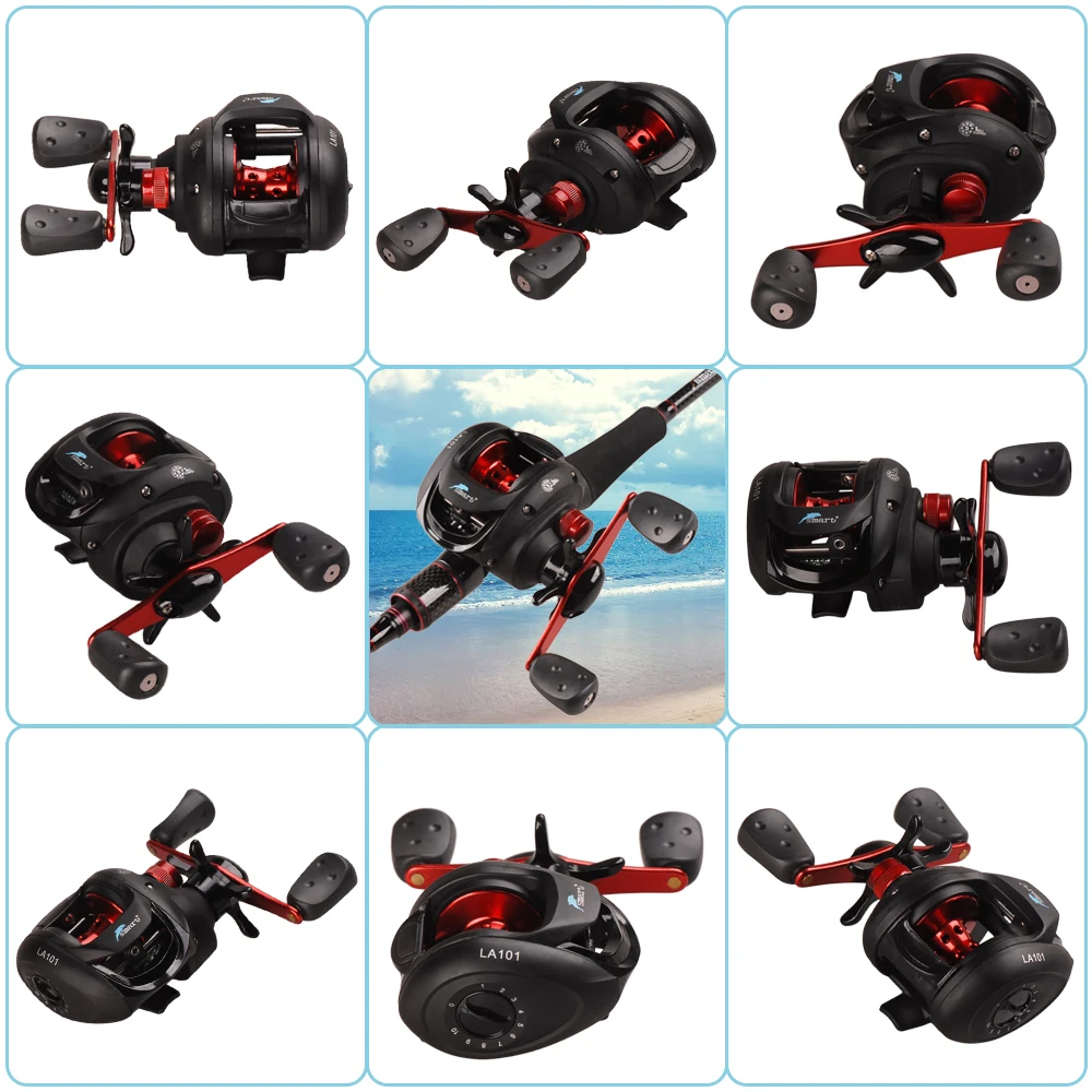 SMART Casting Fishing Combo 6.2:1/5+1BB Baitcasting Reel 1.98m M Casting Rod 100m Nylon Line Fishing Lure Accessories Box Tackle SMART Casting Fishing Combo 6.2:1/5+1BB Baitcasting Reel 1.98m M Casting Rod 100m Nylon Line Fishing Lure Accessories Box Tackle