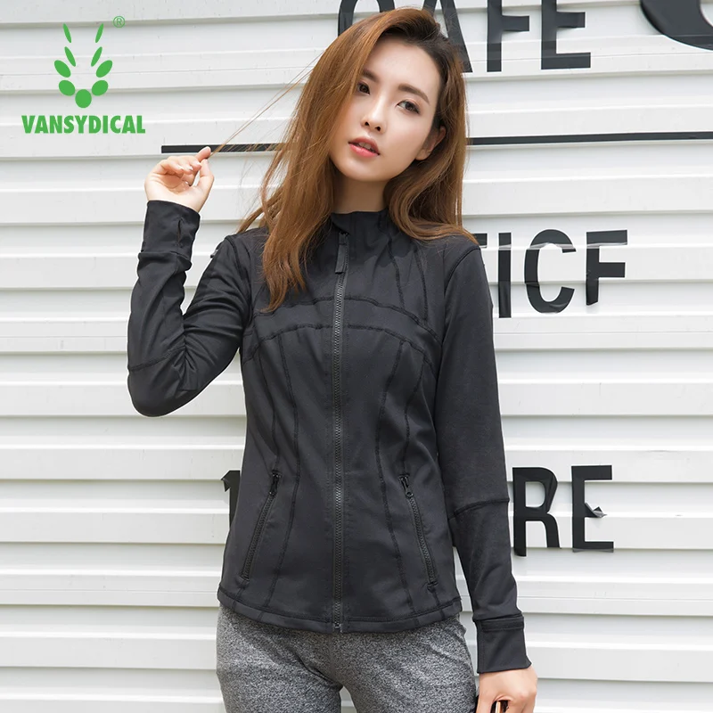 2016 New Vansydical Sports Jacket Running Top Long Sleeve Women Jogging
