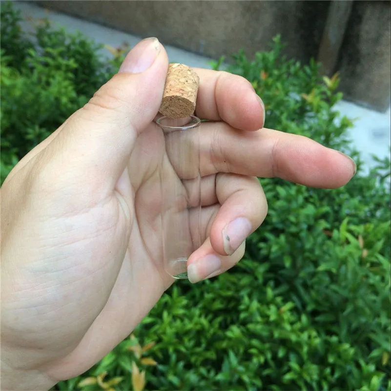 3ml 6ml Mini Glass Jars with Corks wide-mouth Bottles Jar Storage Bottles for Sand Liquid Food Bottles 100 pcs 6