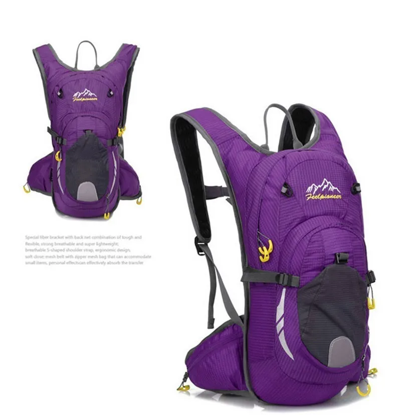 Discount Waterproof MTB Bike Hydration Breathable 15L Backpack+2L Water Bags Large Capacity Bicycle Bags Cycling Knapsack Travel Packsack 34