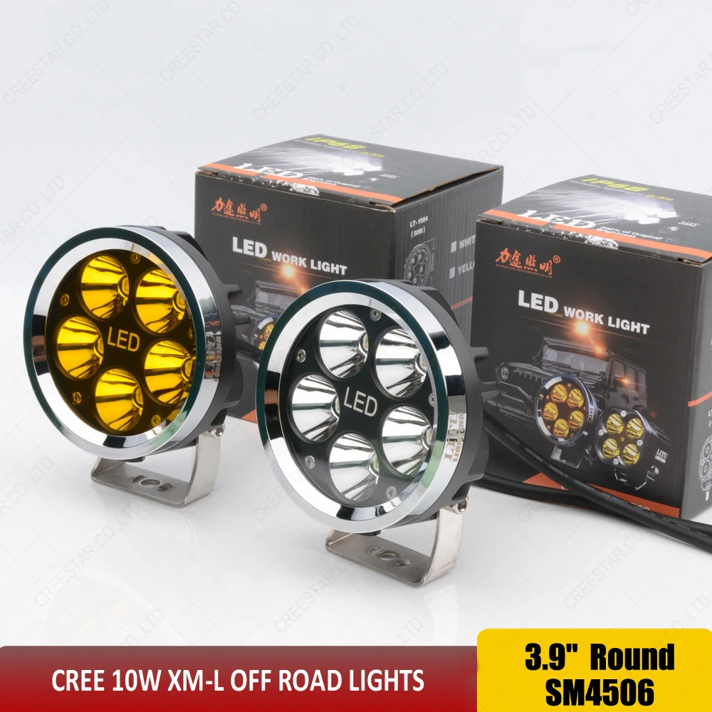 

Round 4" Inch 50W LED Work Light SpotLights Driving Fog Lamp LED Offroad Lights for 4x4 4WD Truck Car ATV SUV Boat 4800LM x1pc