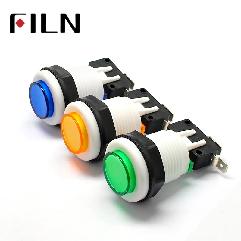 5 Colors small Round Arcade Video Game Player Push Button Switch Durable Multicade MAME Jamma Game Long Switch